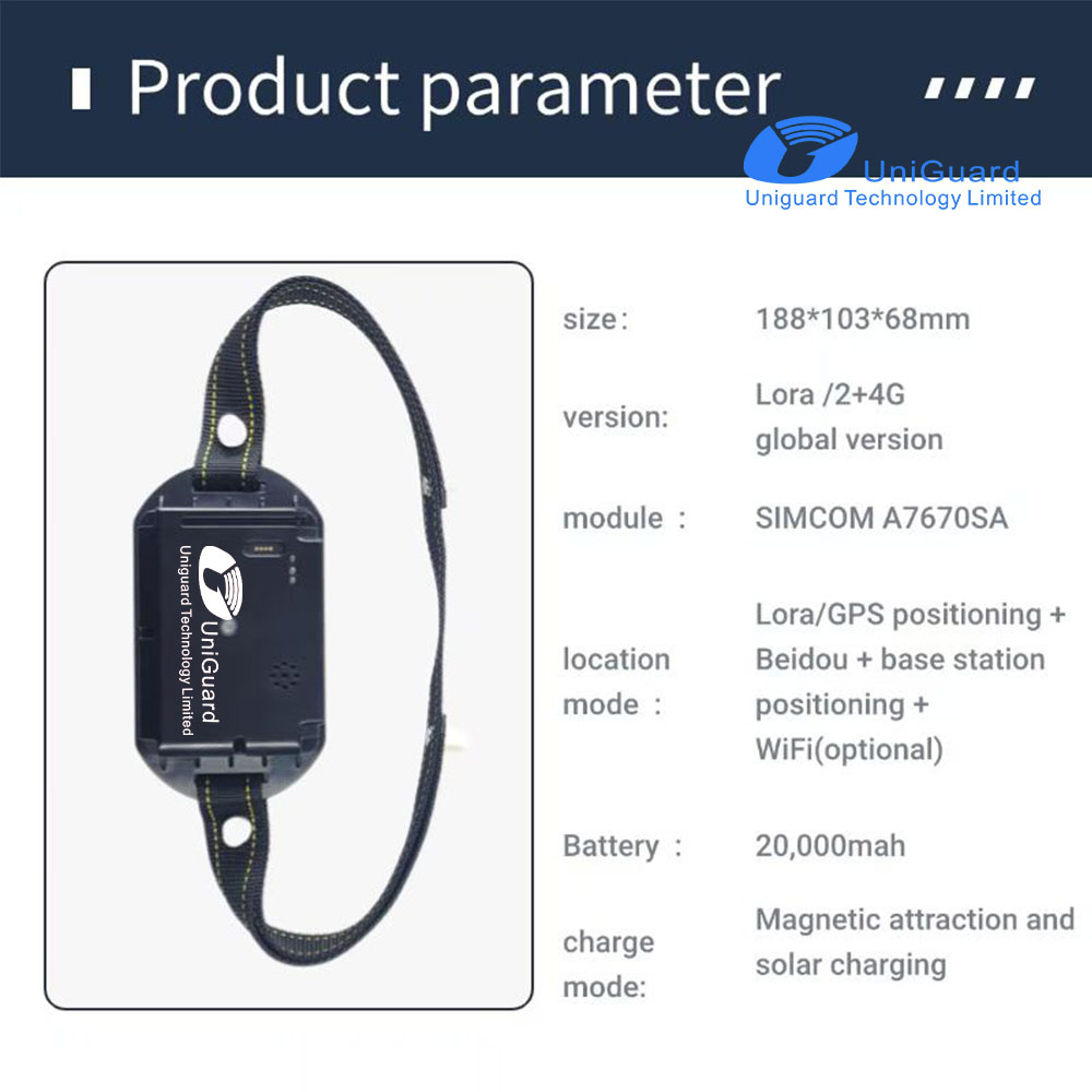 6 para cow gps tracker with virtual fence